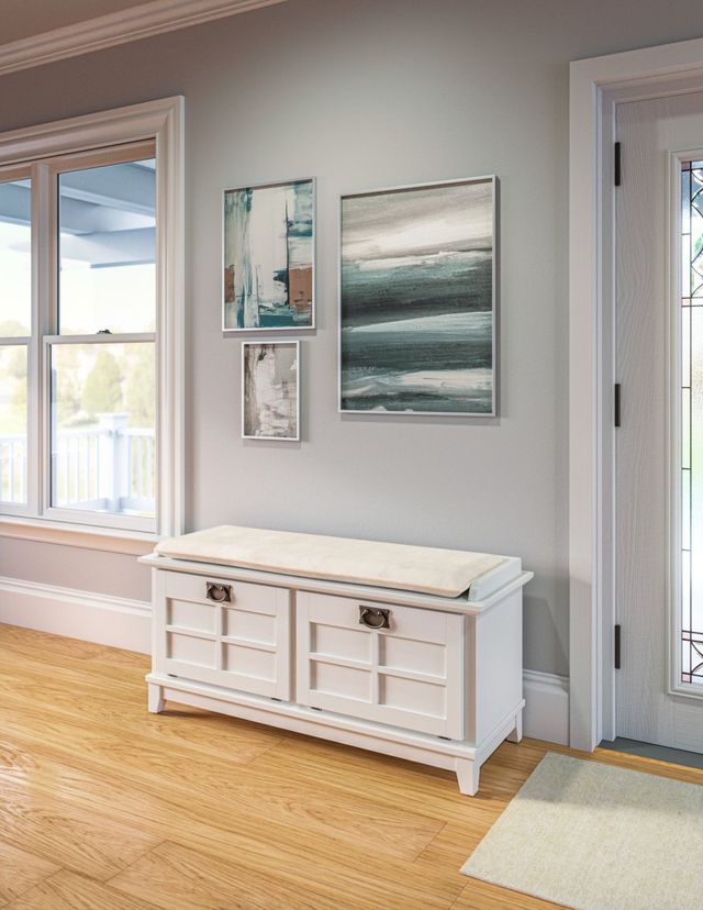 homestyles® Arts & Crafts White Storage Bench-2