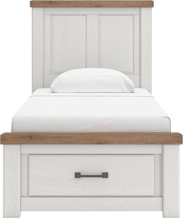 Benchcraft® Savonport Brown/White Youth Twin Panel Storage Bed-2