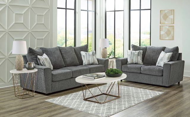 Signature Design by Ashley® Stairatt 2-Piece Gravel Sofa and Loveseat-3