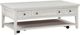 Magnussen Home® Heron Cove Chalk White Rectangular Cocktail Table with Casters-0