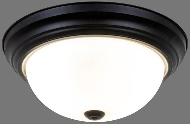 YHD Flat Black/White 2-Light 13" Flush Mount Lighting-2