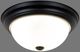 YHD Flat Black/White 2-Light 13" Flush Mount Lighting-2