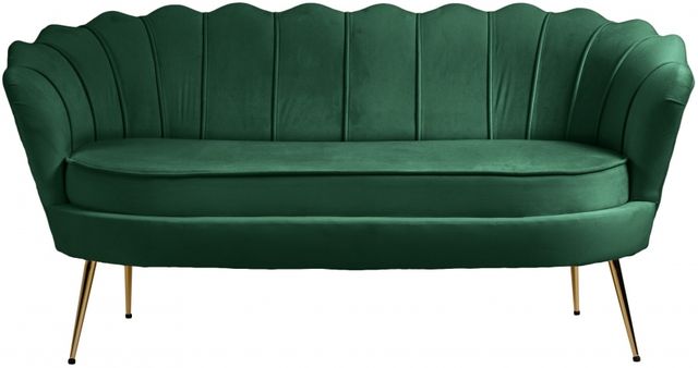 Meridian Furniture Gardenia Green Velvet Loveseat-0