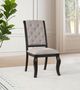 Coaster® Phelps 2-Piece Distressed Noir/Tan Upholstered Dining Side Chair Set-1