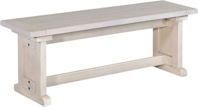Sunny Designs™ Bayside Marble White Breakfast Nook Side Bench-0