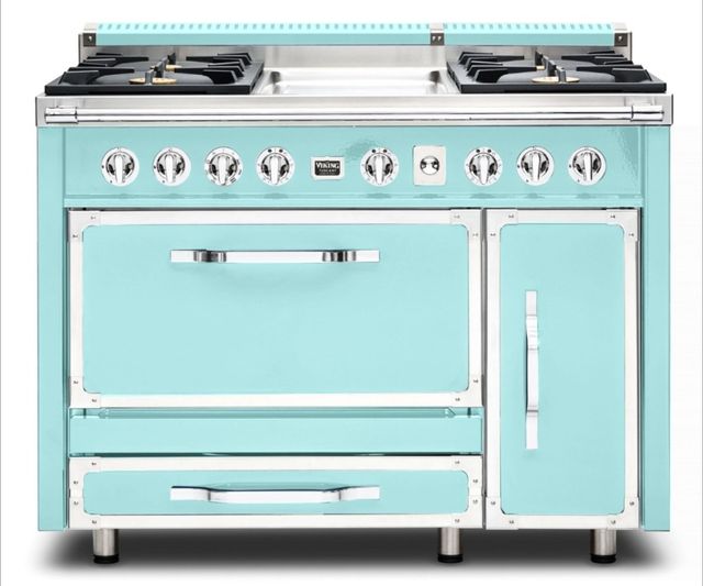 Viking® Tuscany 48" Bywater Blue Dual Fuel ProStyle Dual Fuel Natural