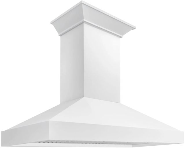 ZLINE 48" Smooth Bright White Wall Mounted Range Hood-1