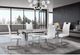 Mazin Furniture Porfirio Glass Top Dining Table with Silver Legs-4