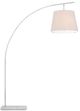 Currey & Company Cloister Brushed Nickel/White Large Floor Lamp-0