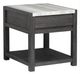 Magnussen Home® Plum Creek Ravenwood Black End Table with Marble Top-3