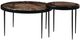 Four Hands Yoko 2-Piece Smoked Brown Nesting Table Set with Matte Black Base-0