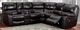 Porter International Designs Ramsey 3-Piece Black Leather Power Reclining Sectional-0