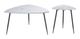 Zuo Modern Cavaldos Set of 2 White Accent Tables with Black Metal Legs -2