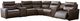 Benchcraft® ModZ 7-Piece Chocolate Power Reclining Sectional with Audio Consoles-0