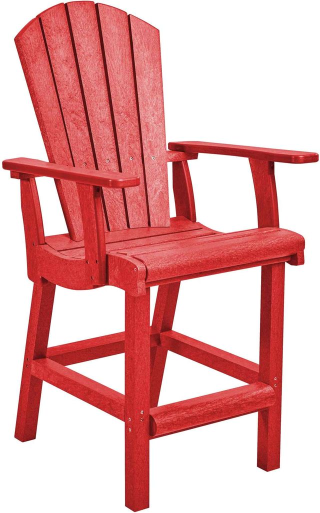 C R Plastics Generation Line Red Classic Counter Arm Chair-0