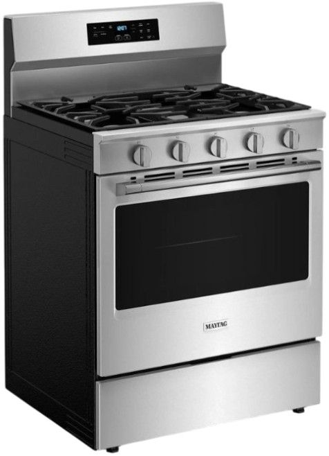Maytag® 30" Fingerprint Resistant Stainless Steel Freestanding Gas Range with No Preheat Air Fry and Air Baking-2
