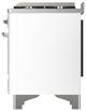 Ilve® Majestic III 48" White Pro Style Dual Fuel Natural Gas Range with Solid Door and Chrome Trim-4