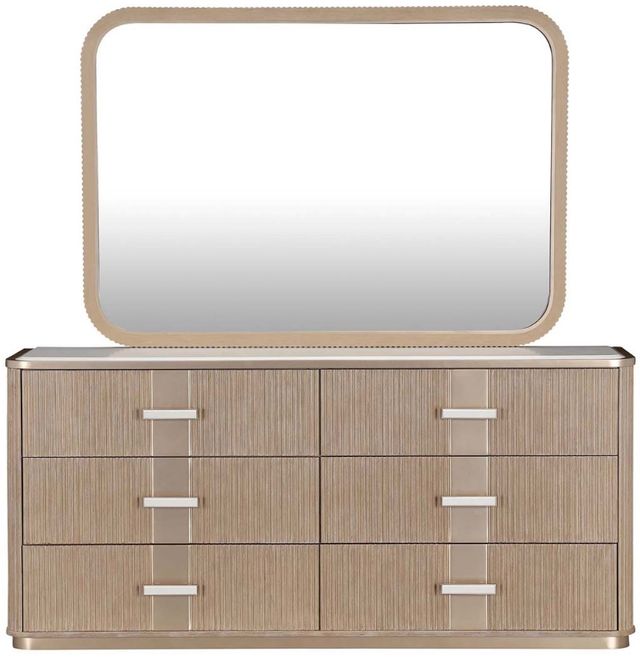 Michael Amini® West Kensington Sea Salt Caramel Dresser with Mirror-1
