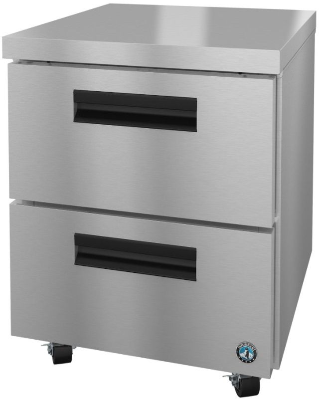 Hoshizaki Steelheart® 27" 6.21 Cu. Ft. Stainless Steel Single Section Undercounter Freezer with Stainless Drawers-2