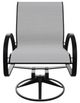 Telescope Casual Aruba Abalone/Black Aluminum/Fabric Outdoor Sling Swivel Rocker-1