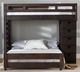 Elements International Cali Kids Brown Twin Loft Bookcase Bed -0
