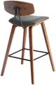 Armen Living Fox 2-Piece Gray/Walnut Barstool Set-4