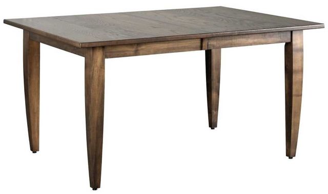Country View Woodworking Customizable Make It Your Way 2 Wormy Maple Top Dining Table with 2 Self Store Leaves-0