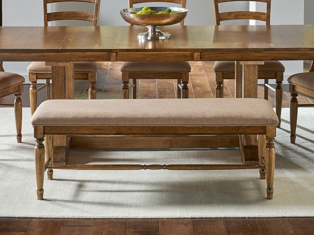 A-America® Bennett Smoky Quartz Upholstered Dining Bench-1