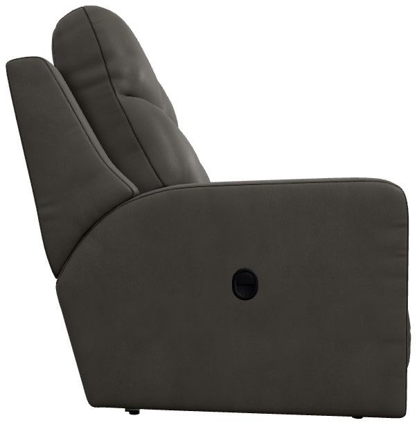 La-Z-Boy® Emmons Pewter Leather Manual Reclining Loveseat-2