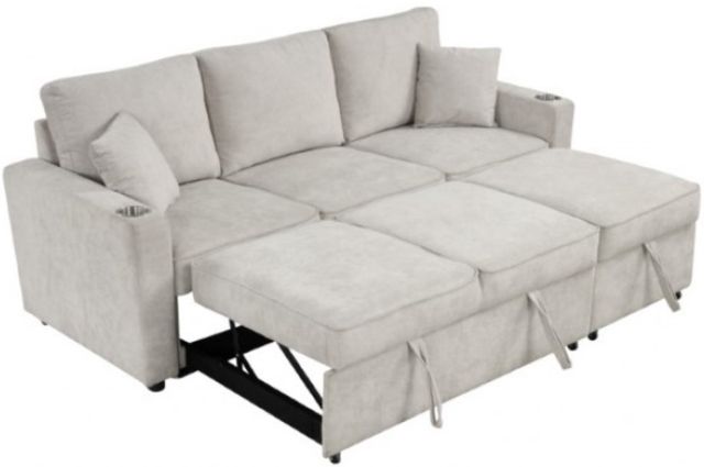 Furniture of America® Kendal Beige Sleeper Sofa-1