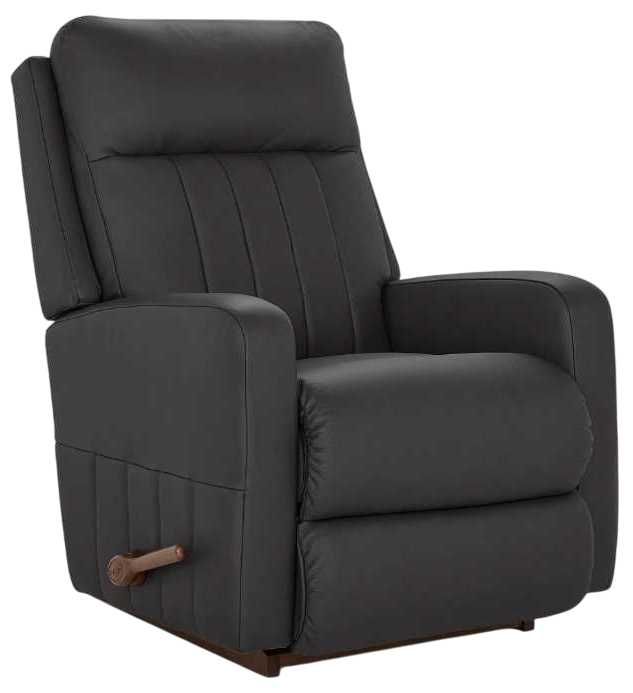 La-Z-Boy® Finley Onyx Leather Manual Rocking Recliner-0