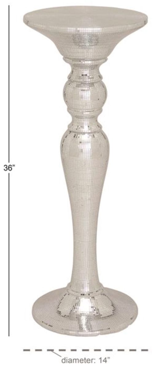 Deco Marche Silver Pedestal Table-1