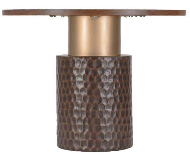 Home Trends & Design Santa Cruz Brown Round Dining Table-1