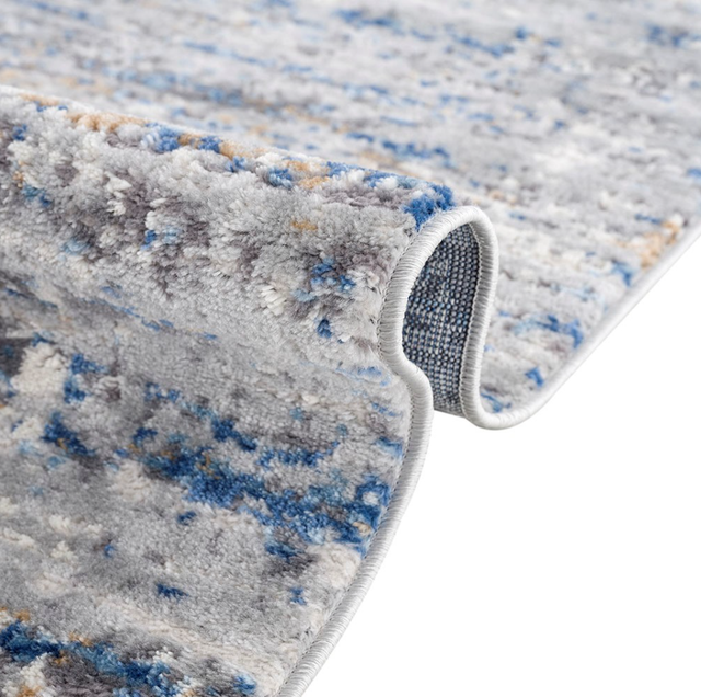 Olliix by Madison Park Harley Blue/Cream 4x6' Abstract Area Rug-1