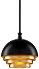 Currey & Company Salviati Black/Gold Leaf Pendant Lighting-0