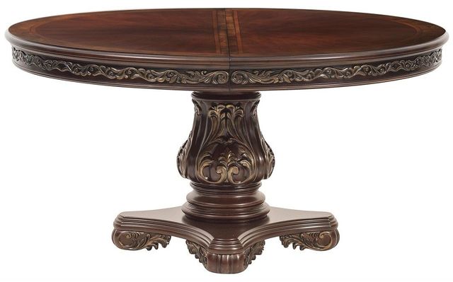 Homelegance® Deryn Park Cherry Brown Round Oval Dining Table-0
