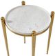 Uttermost® Nahunta White Accent Table with Antique Brass Base-4