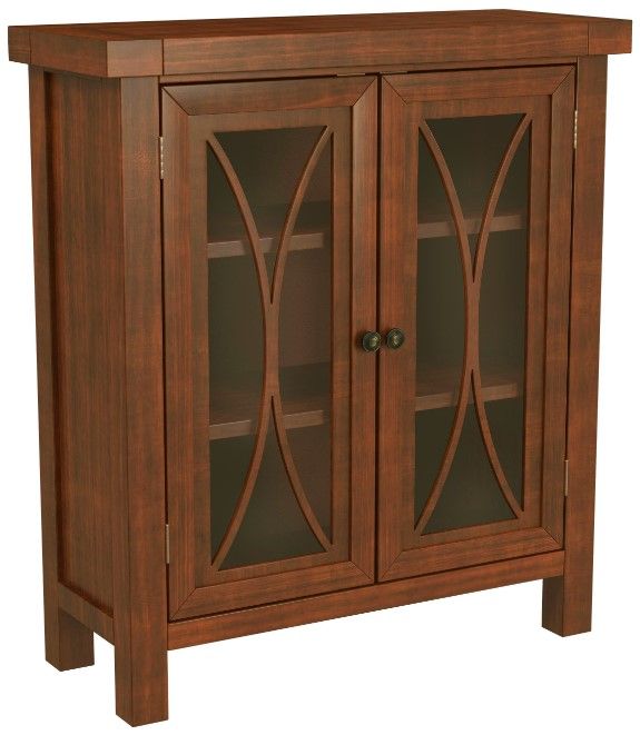HH2 Home Bayside Rustic Mahogany 2-Door Cabinet-0