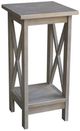 John Thomas Furniture® Home Accents Taupe Gray 24" X-Side Plant Stand Table-0