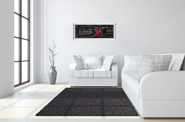 Classy Art Down on the Street by Xavier Visa Mirrored Frame Wall Art-2