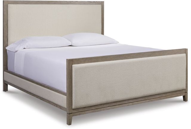 Signature Design by Ashley® Chrestner Gray Queen Upholstered Panel Bed-0