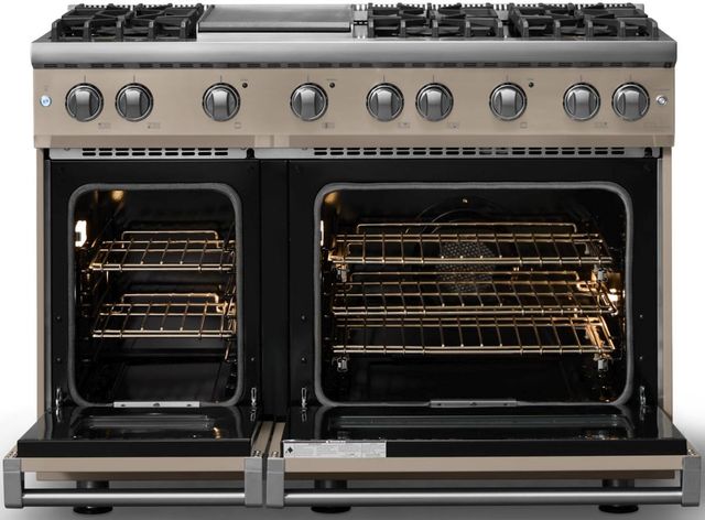 Viking® 5 Series 48" Nantucket Pro Style Gas (LP) Range with Polished Chrome Trim-1
