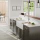 Elkay Fireclay 2-Piece White 33" x 19-15/16" x 9-3/16" 60/40 Double Bowl Farmhouse Workstation Sink Set with Aqua Divide-3
