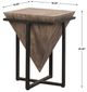 Uttermost® Bertrand Gray Wash Accent Table with Aged Black Base-2