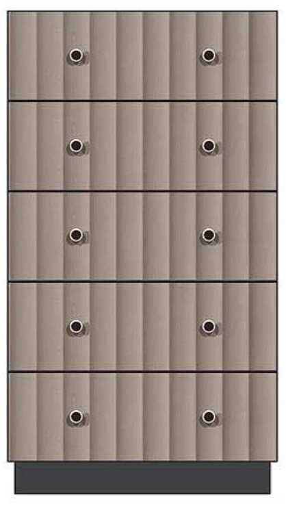 Country View Woodworking Customizable American Modern 28" 5-Drawer Plinth Base Chest-0
