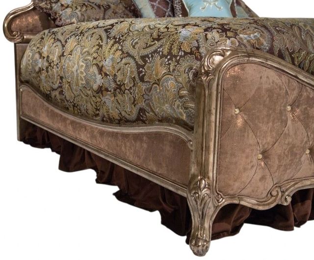 Michael Amini® Platine de Royale™ Antique Platinum/Brown California King Panel Bed-3