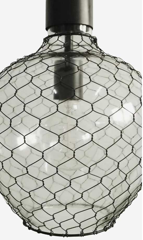 Adesso® Black Wire Cover Tinted Glass Pendant-1