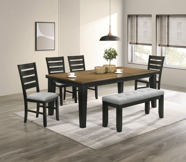Crown Mark Bardstown Wheat Charcoal Dining Side Chair-1