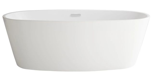 American Standard Coastal™ Serin® White 68" x 31" Freestanding Bathtub Center Drain With Integrated Overflow-0