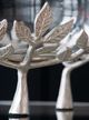 A & B Home Silver Bowl with Floral Legs-2